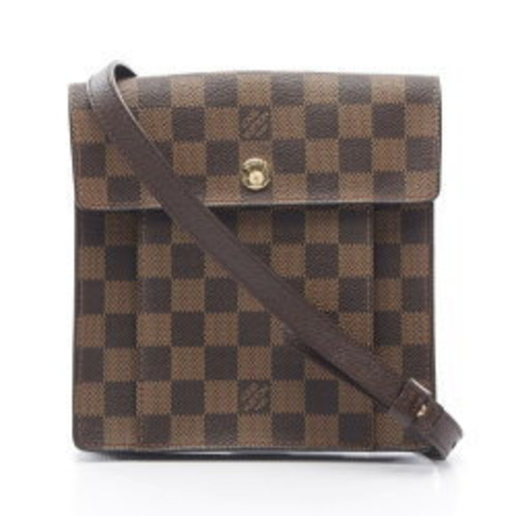 Louis Vuitton Pimlico Shoulder Bag Leather Damier Brown - Picture 1 of 8